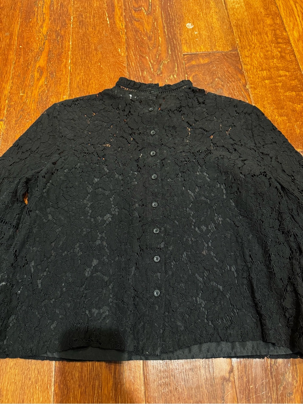Jack by BB Dakota Black Lace Bell-Sleeve Blouse - Picture 7 of 10
